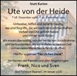 Traueranzeige von von der Heide, Ute