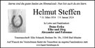 Traueranzeige von Steffen, Helmut