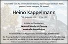 Traueranzeige von Kappelmann, Heino
