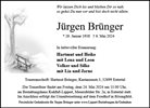 Traueranzeige von Brünger, Jürgen