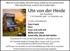 Traueranzeige von von der Heide, Ute