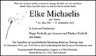 Traueranzeige von Michaelis, Elke