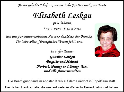 Elisabetha Leskau