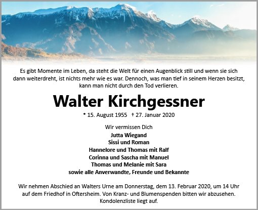 Walter Kirchgessner