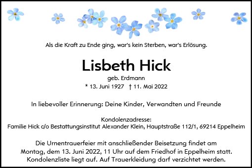 Lisbeth Hick