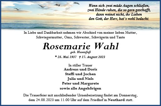 Rosemarie Wahl