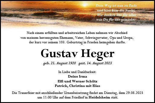 Gustav Heger