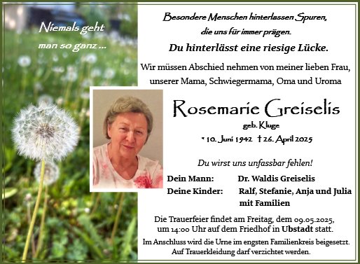 Rosemarie Greiselis
