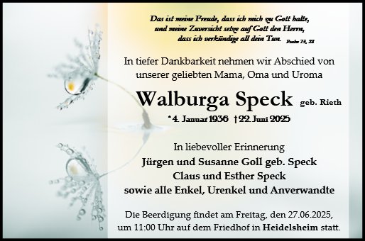 Walburga Speck