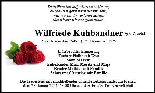 Wilfriede Kuhbandner