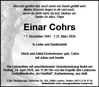 Einar Jürgen Klaus Cohrs