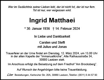 Ingrid Matthaei