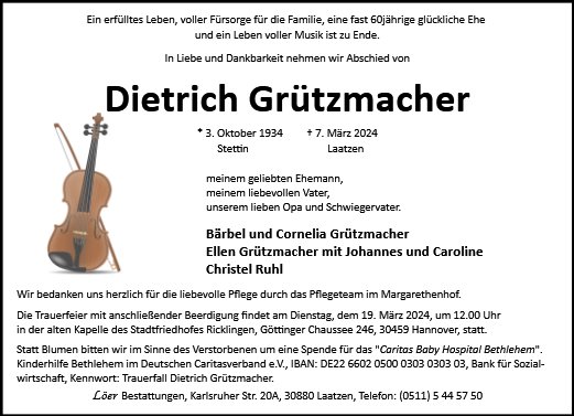 Dietrich Grützmacher