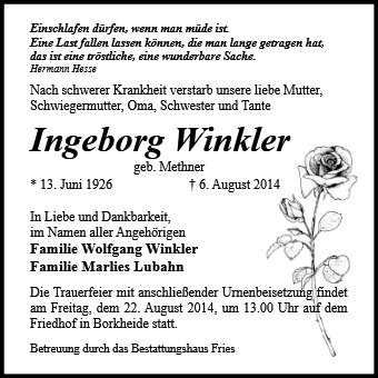 Ingeborg Winkler