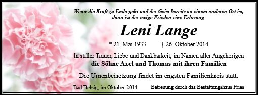 Leni Lange