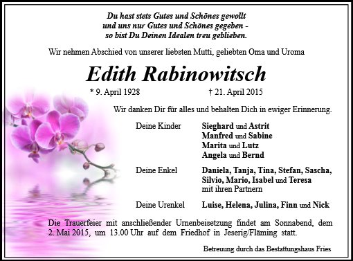 Edith Rabinowitsch