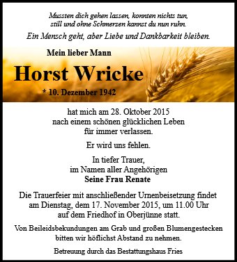 Horst Wricke