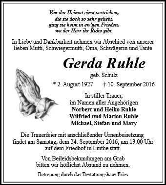 Gerda Ruhle