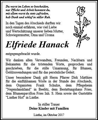 Elfriede Hanack