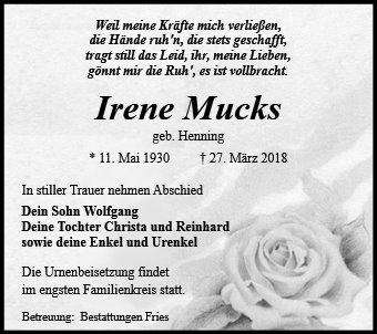 Irene Mucks