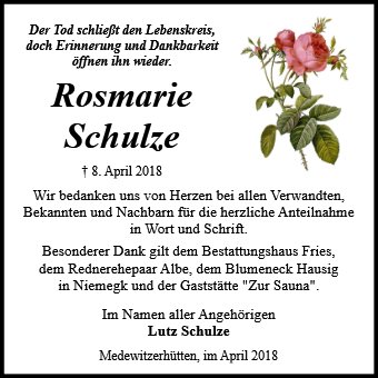 Rosmarie Schulze