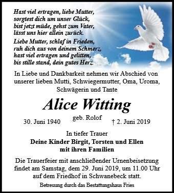 Alice Witting
