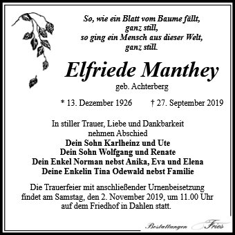 Elfriede Manthey