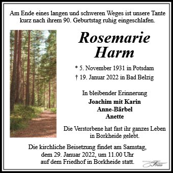 Rosemarie Harm