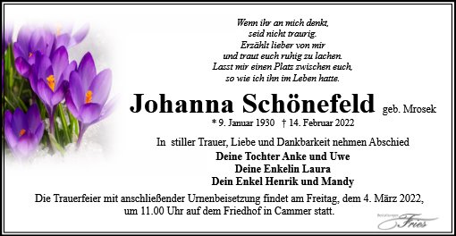 Johanna Schönefeld