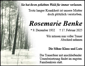 Rosemarie Benke