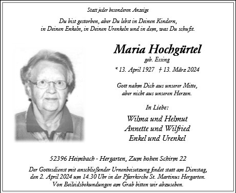 Maria Hochgürtel