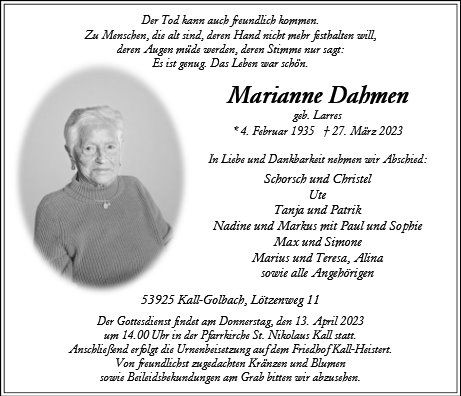 Marianne Dahmen