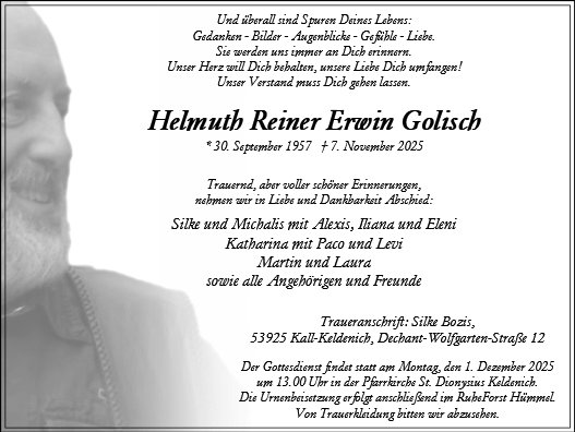 Helmuth Reiner Erwin Golisch