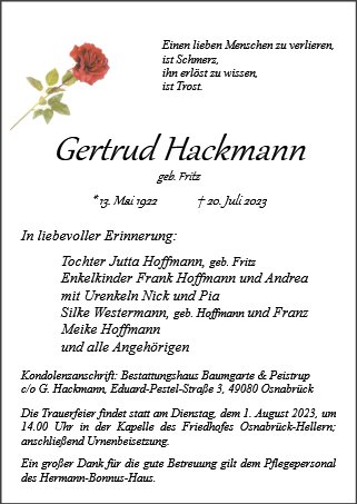 Gertrud Hackmann