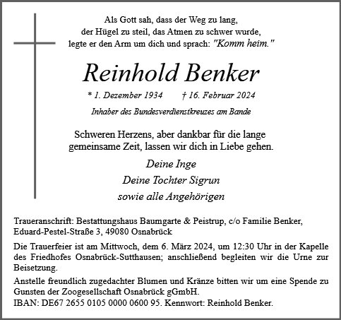 Reinhold Benker