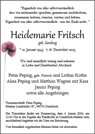 Heidemarie Fritsch