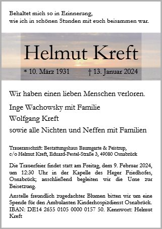 Helmut Kreft