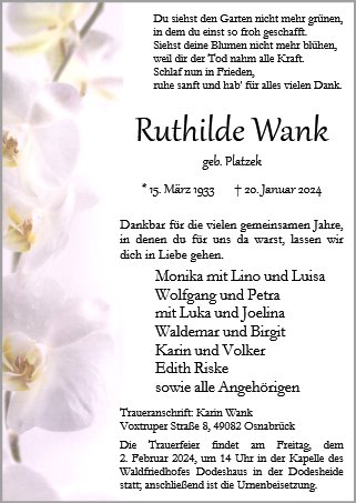 Ruthilde Wank