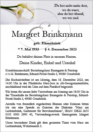 Margret Brinkmann