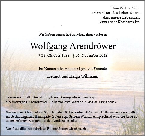 Wolfgang Arendröwer