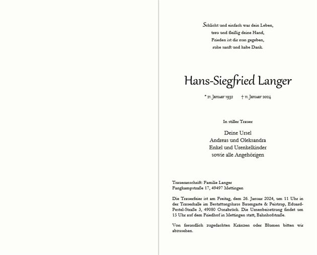 Hans-Siegfried Langer