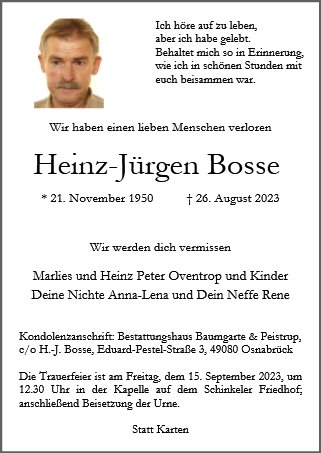 Heinz-Jürgen Bosse 