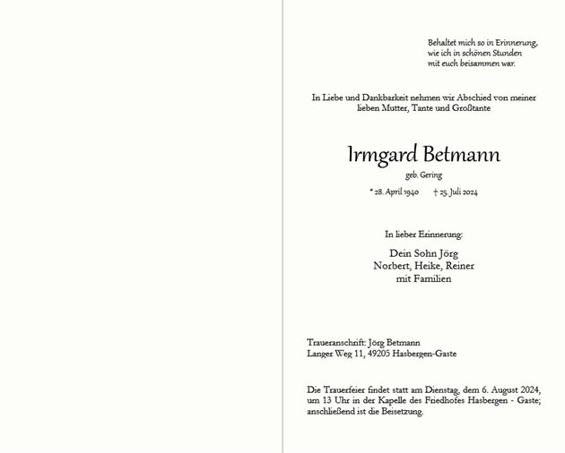 Irmgard Betmann