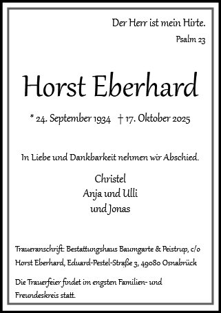 Horst Eberhard