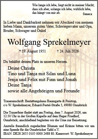 Wolfgang Sprekelmeyer