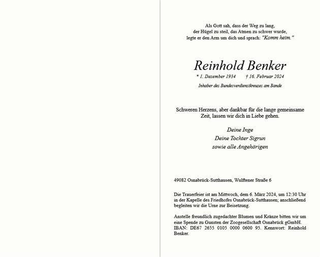 Reinhold Benker