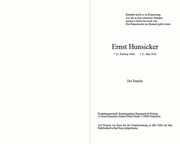 Ernst Hunsicker