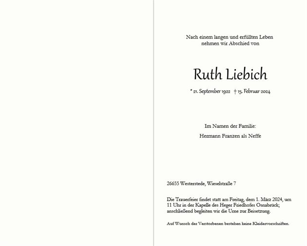 Ruth Liebich