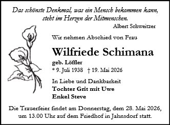 Wilfriede Schimana
