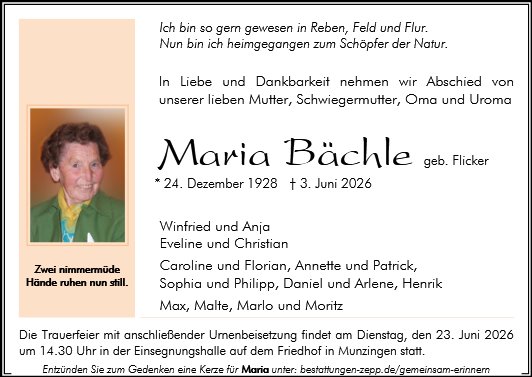 Maria Bächle